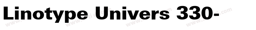 Linotype Univers 330字体转换